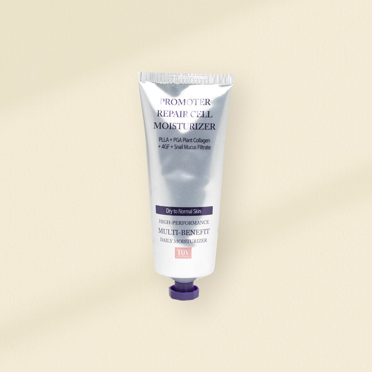 House of PLLA: HOP+ Promoter Repair Cell Moisturizer on a warm plaster wall