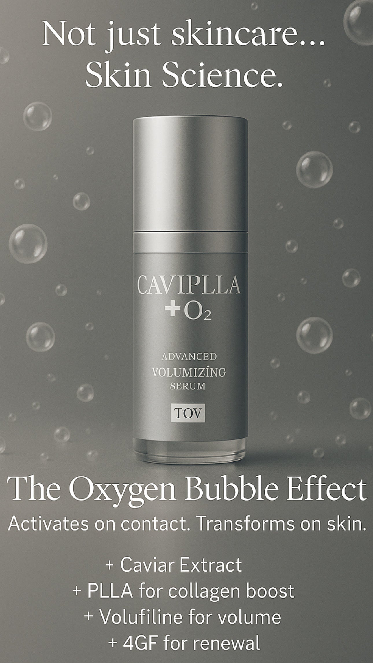 HOP+ CAVIPLLA+O2 Serum 30mL packaging