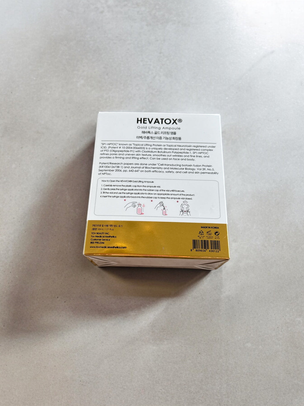 HEVATOX Gold Ampoule box