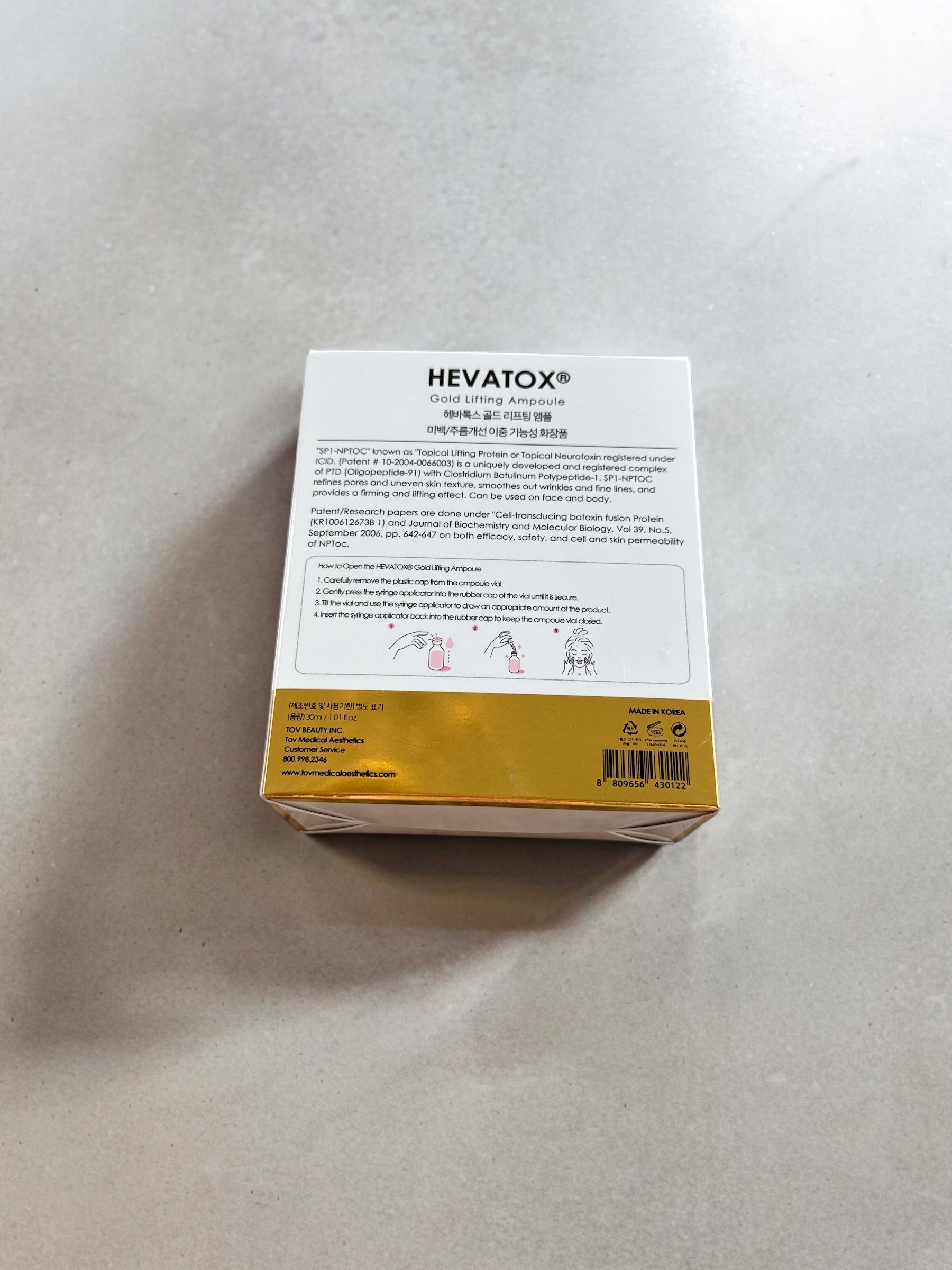HEVATOX Gold Ampoule box
