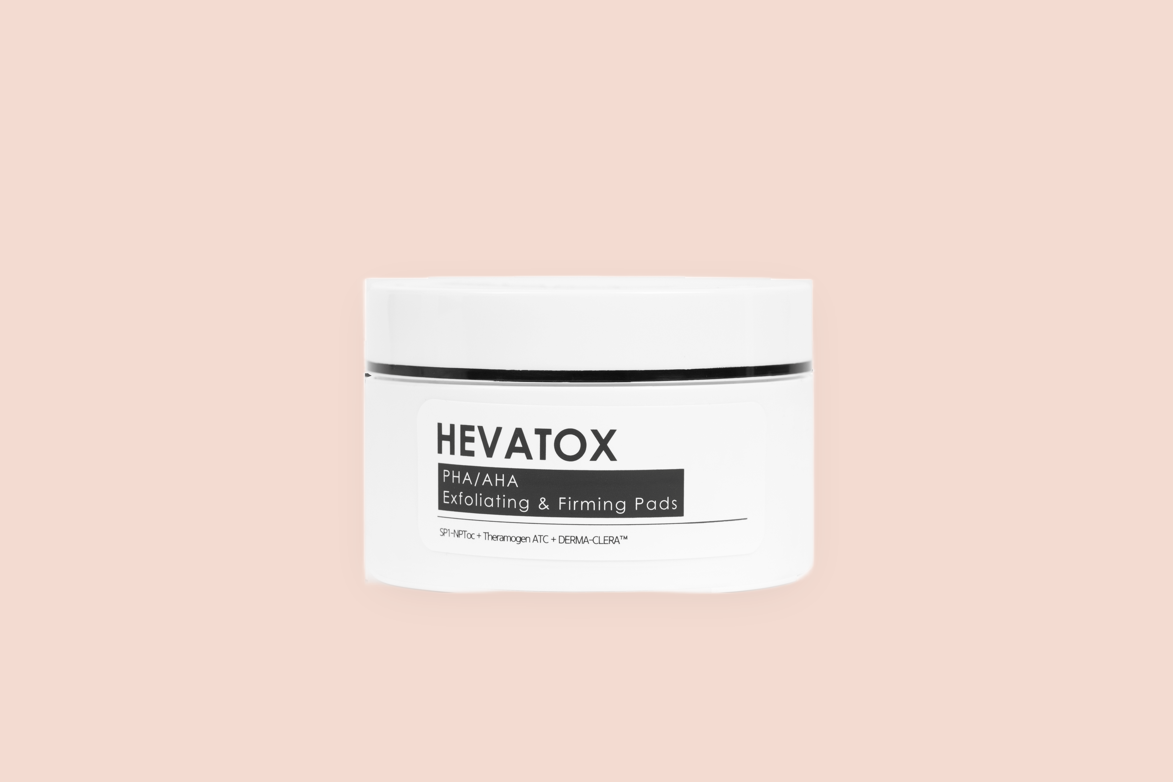 HEVATOX PHA/AHA Exfoliating & Firming Pads jar front